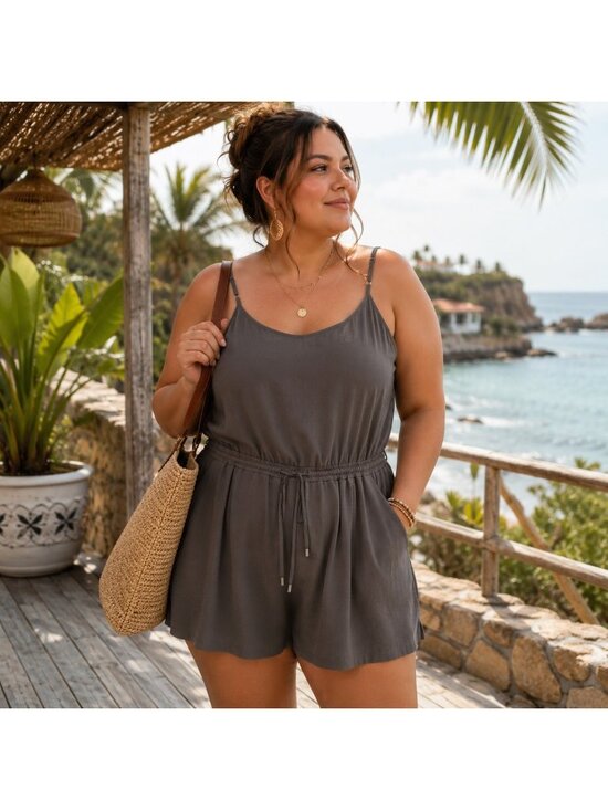 William Rast Pants - William Rast Gray Pocket Romper SZ L Justin Timberlake & Trace Ayala Collab NWT